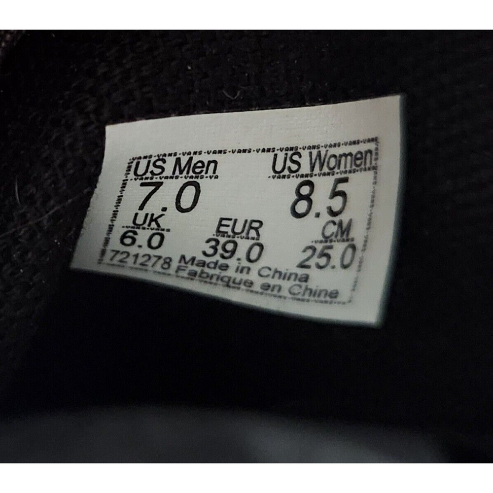 Vans Off The Wall Seldom Worn 721278 Gray Shoes Womens Size 8.5 Mens Size 7 - Picture 11 of 11